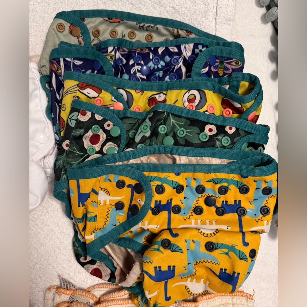 Kinder Cloth Diaper Covers - Vibrant Prints - 7-40lbs